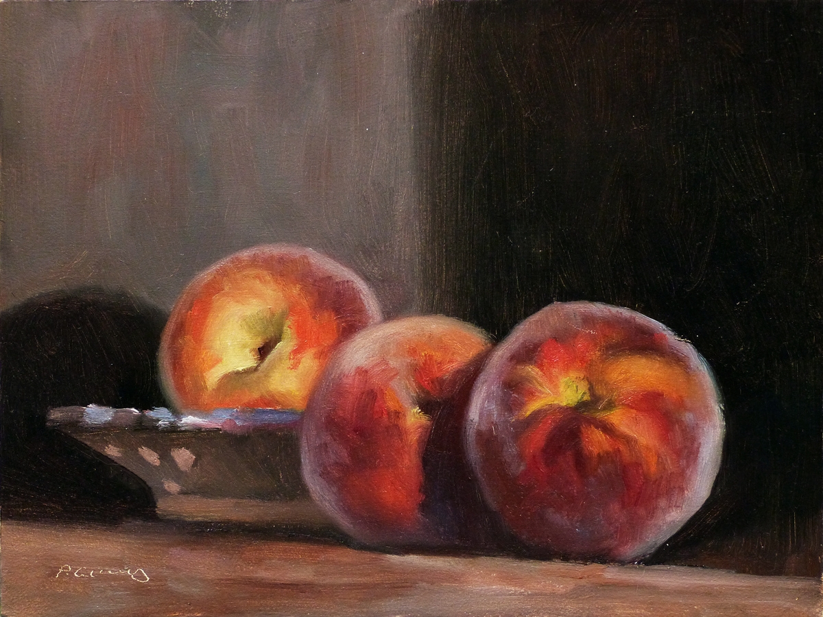 Peinture : 3 Pêches 