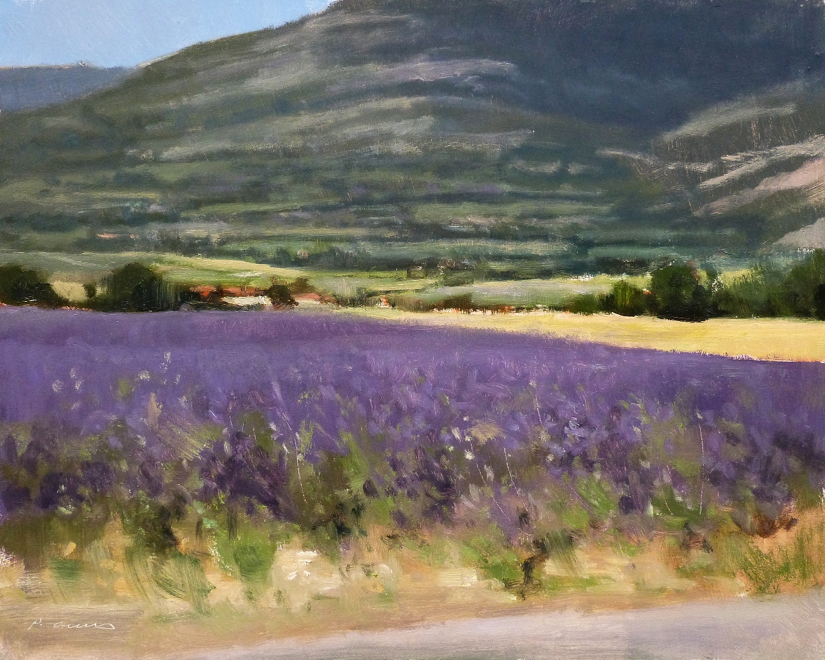 Peinture : Lavandes vers Ribiers 