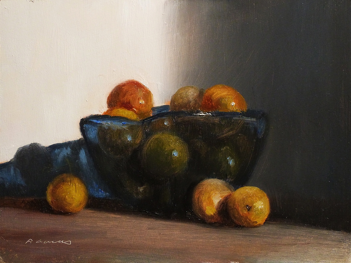 Peinture : Bol de Mirabelles