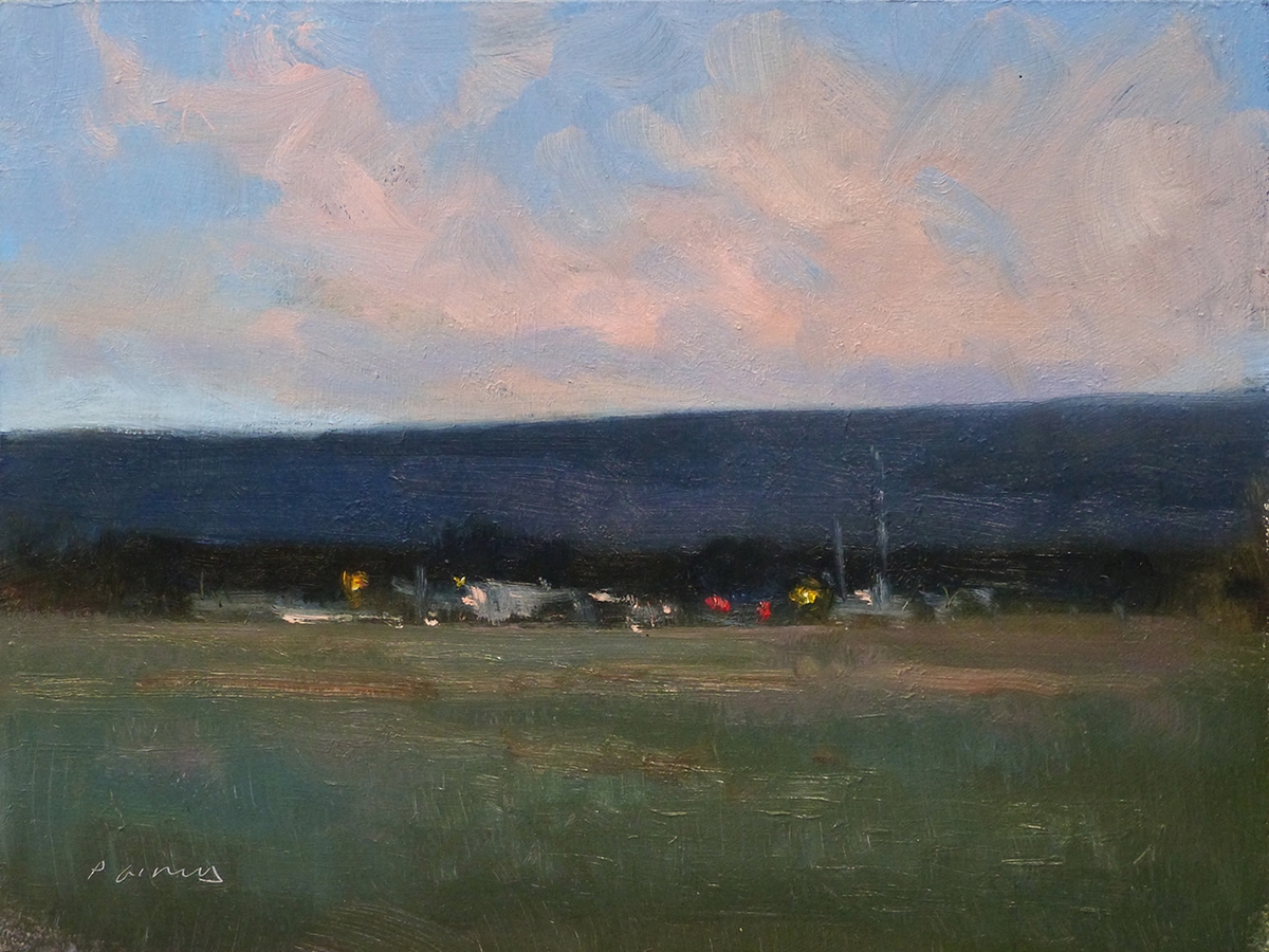 Peinture : Fin de journée en Provence 