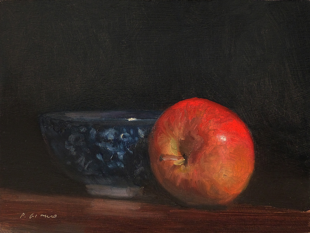 Peinture : Pomme et Bol 