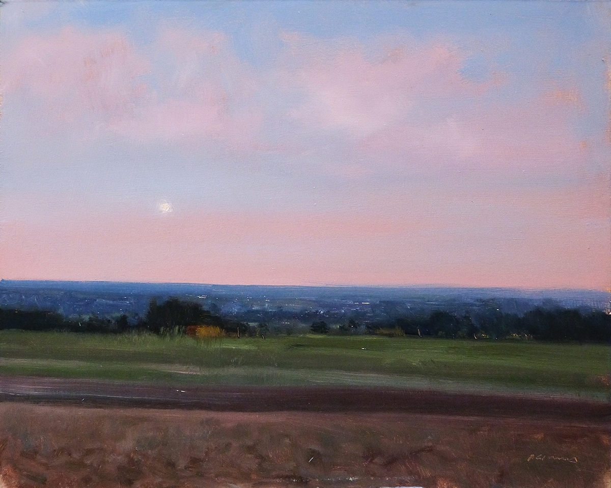 Peinture : Lune Montante sur la Loire