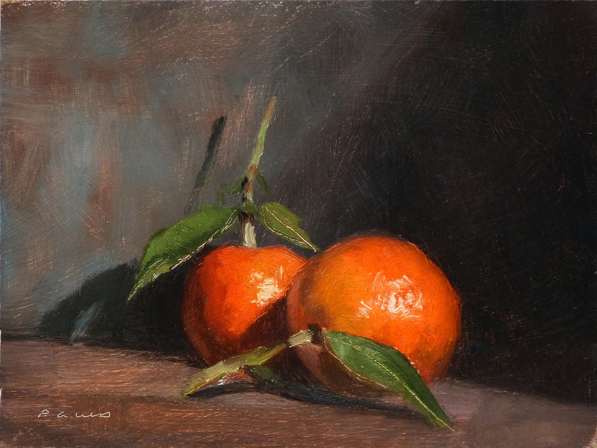 Peinture : 2 Clémentines 