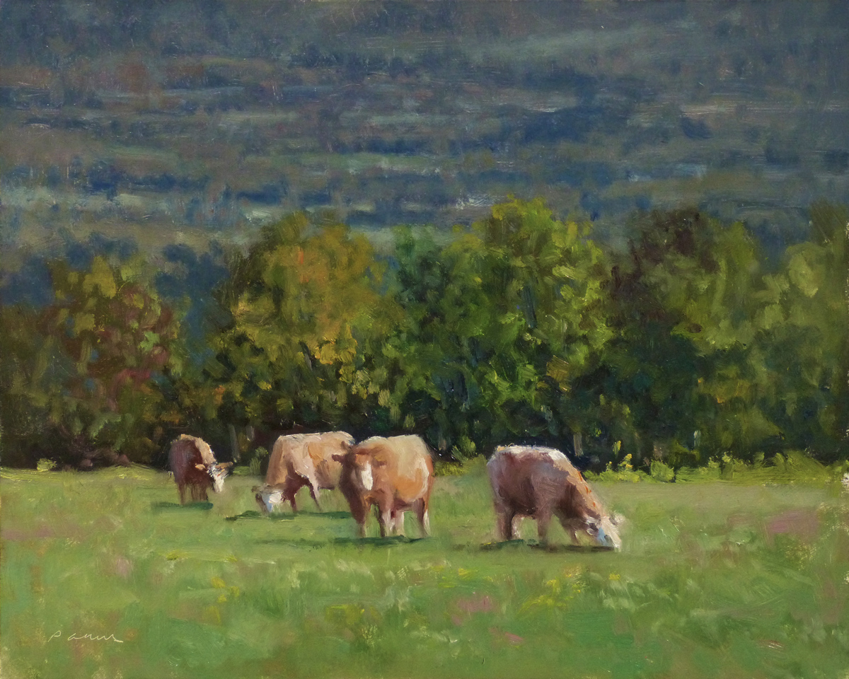 Peinture : 4 Vaches vers Gap