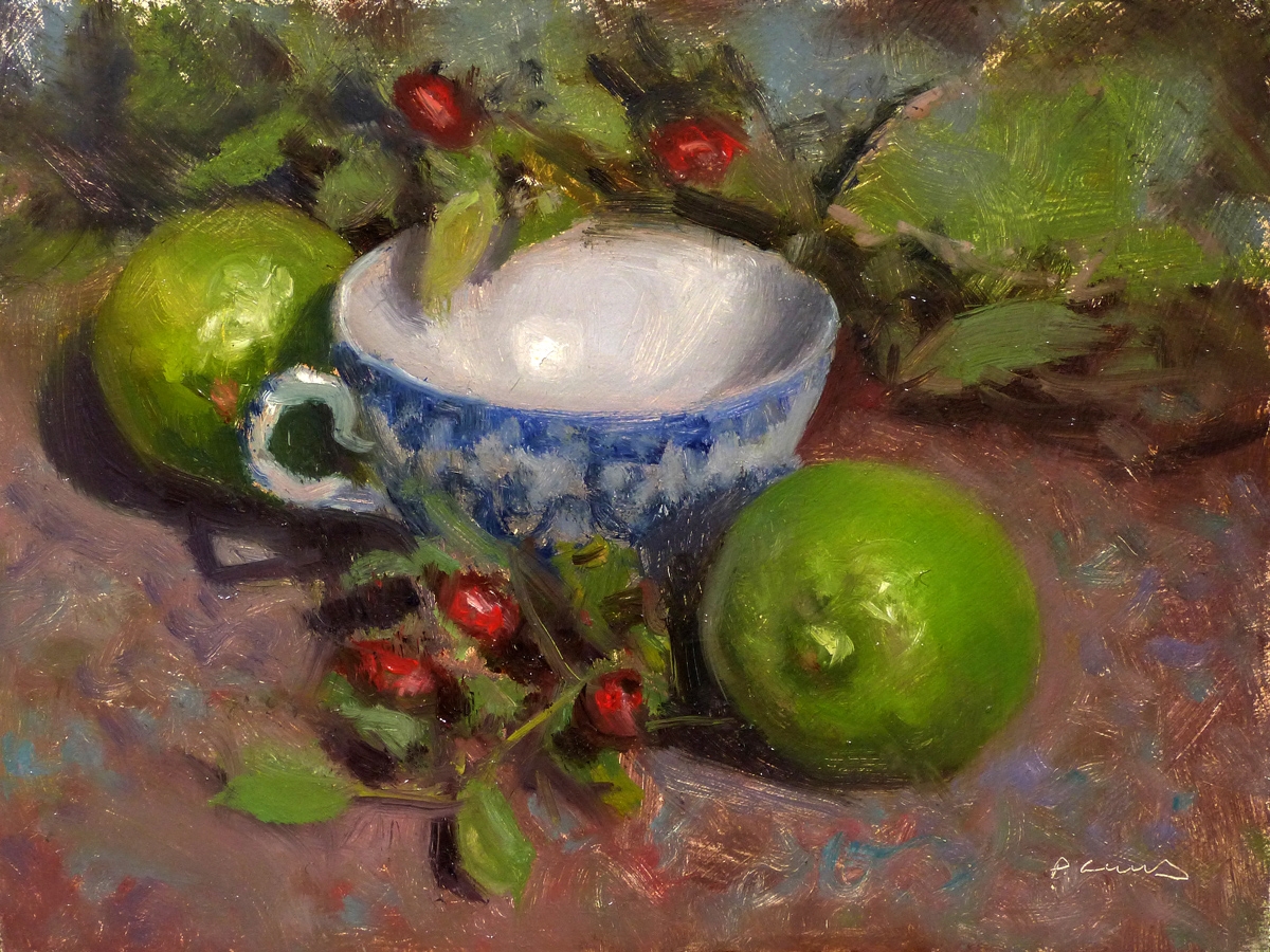 Peinture : Citrons Verts 