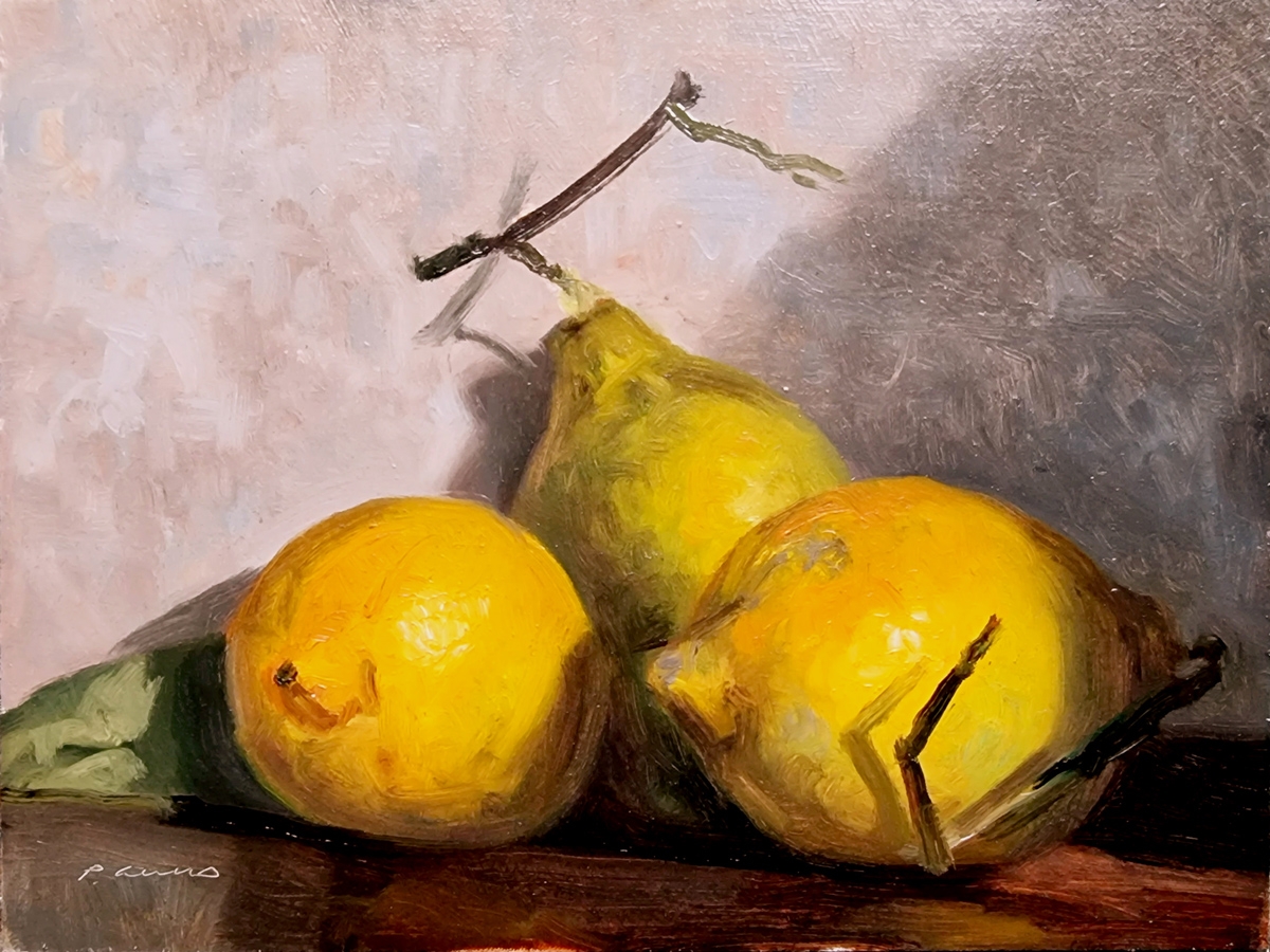 Peinture : 3 Citrons 