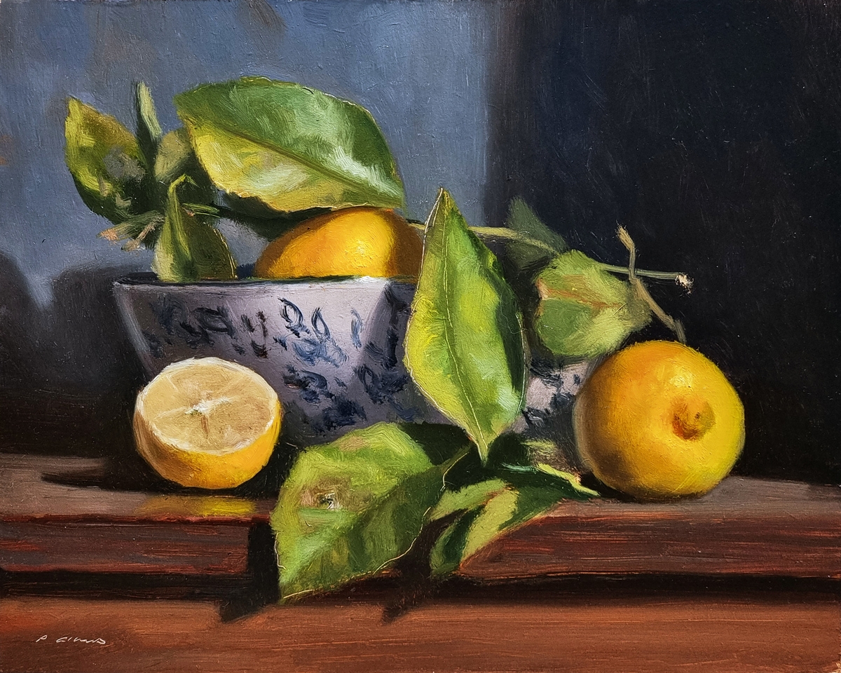 Peinture : Bol et Citrons 
