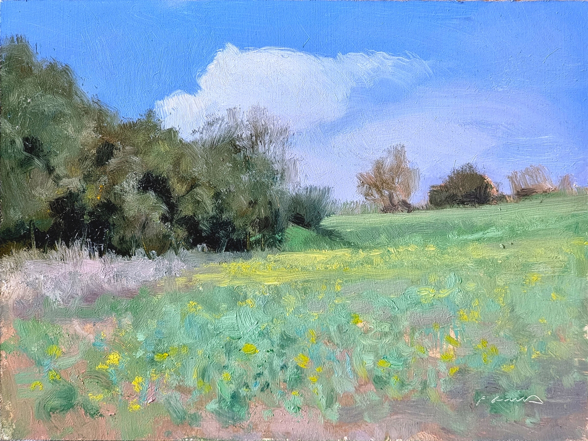 Peinture : Champs des Bellons 