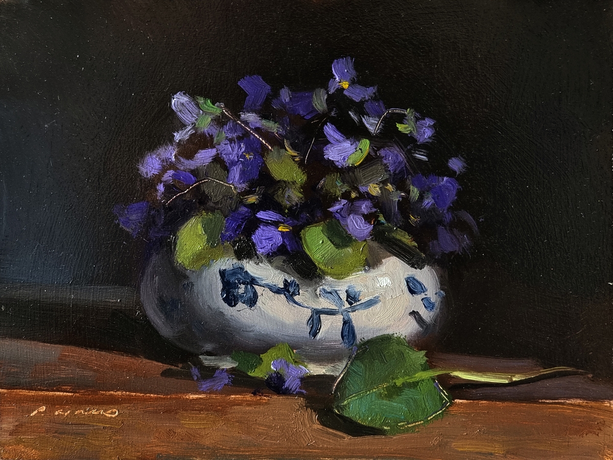 Peinture : Violettes