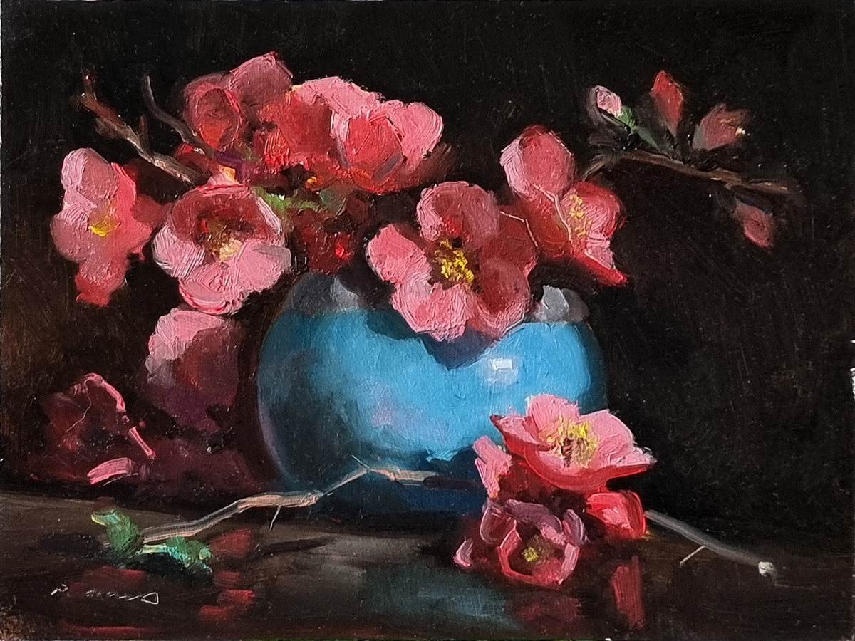 Peinture : Pommier du Japon 