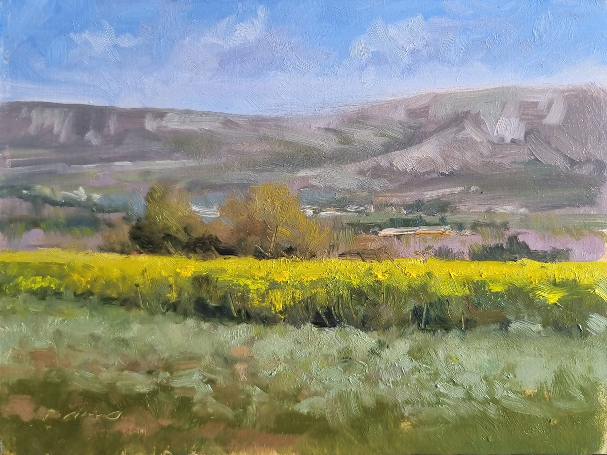 Peinture : Champs de Colza 