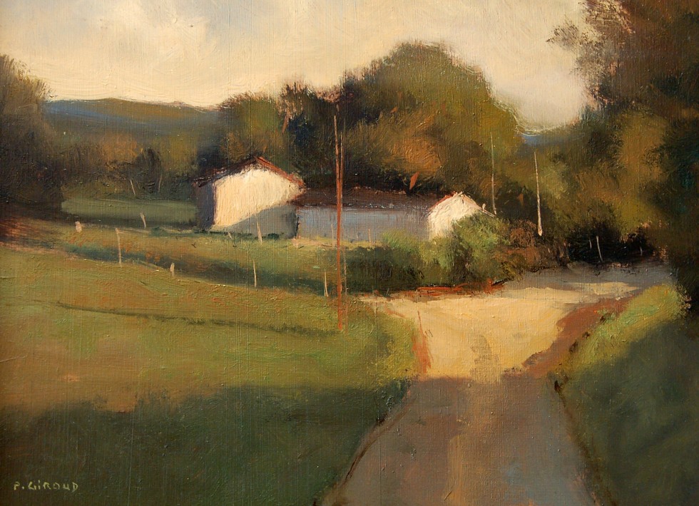 Peinture : Sur la route de Serres (Soir) Peinture : Sur la route de Serres (Soir)