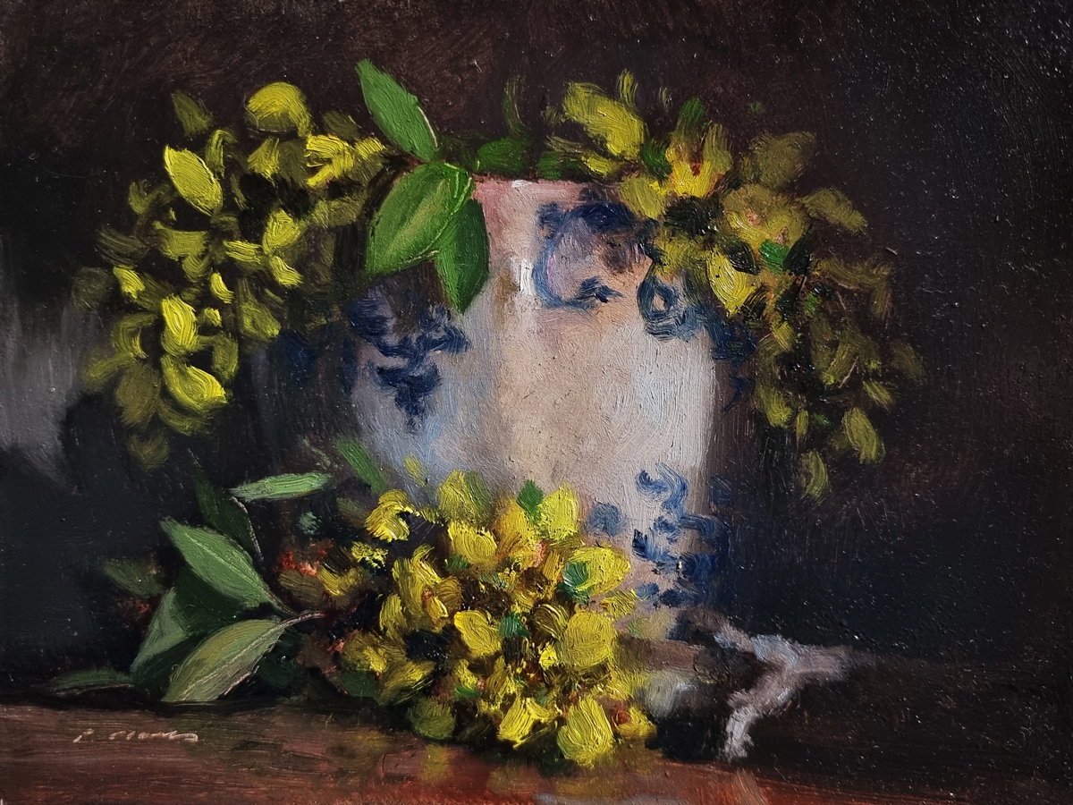 Peinture : Fleurs de Cytises 