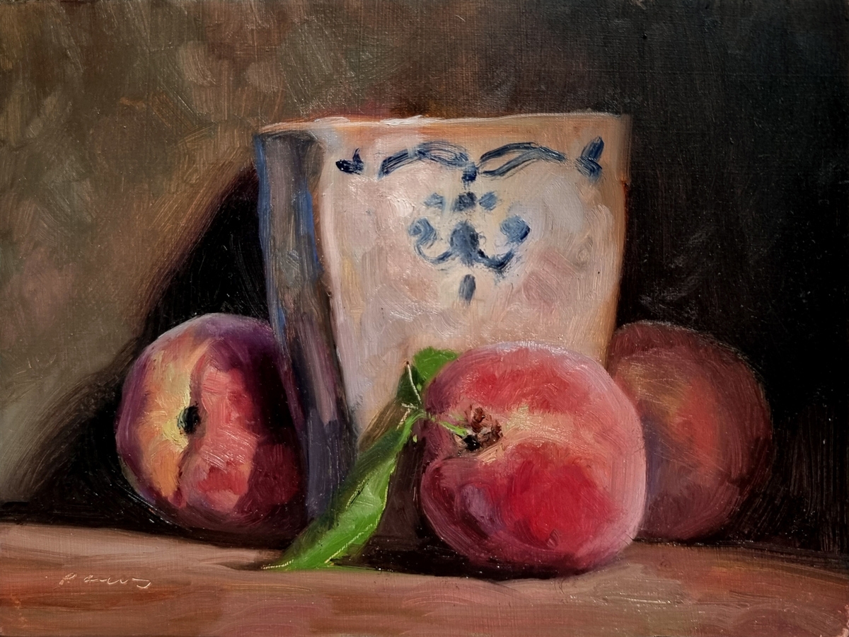 Peinture : 3 Pêches 