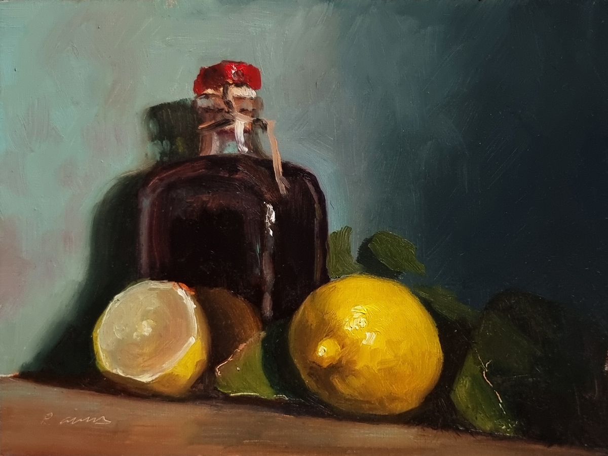 Peinture : Citrons et Vinaigre Balsamique 