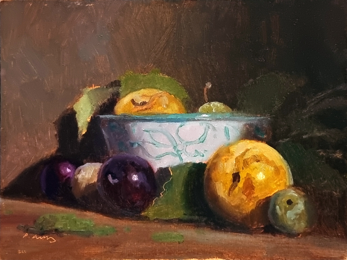 Peinture : Prunes 