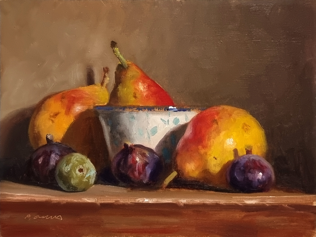 Peinture : Poires, Figues, Prune 