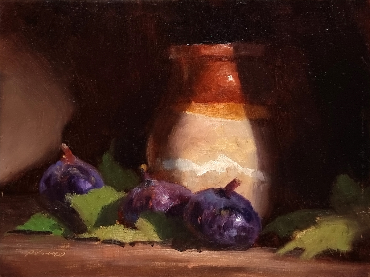 Peinture : Figues et Pichet 