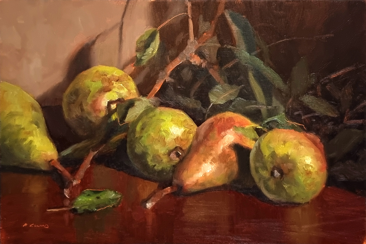 Peinture : Poires 