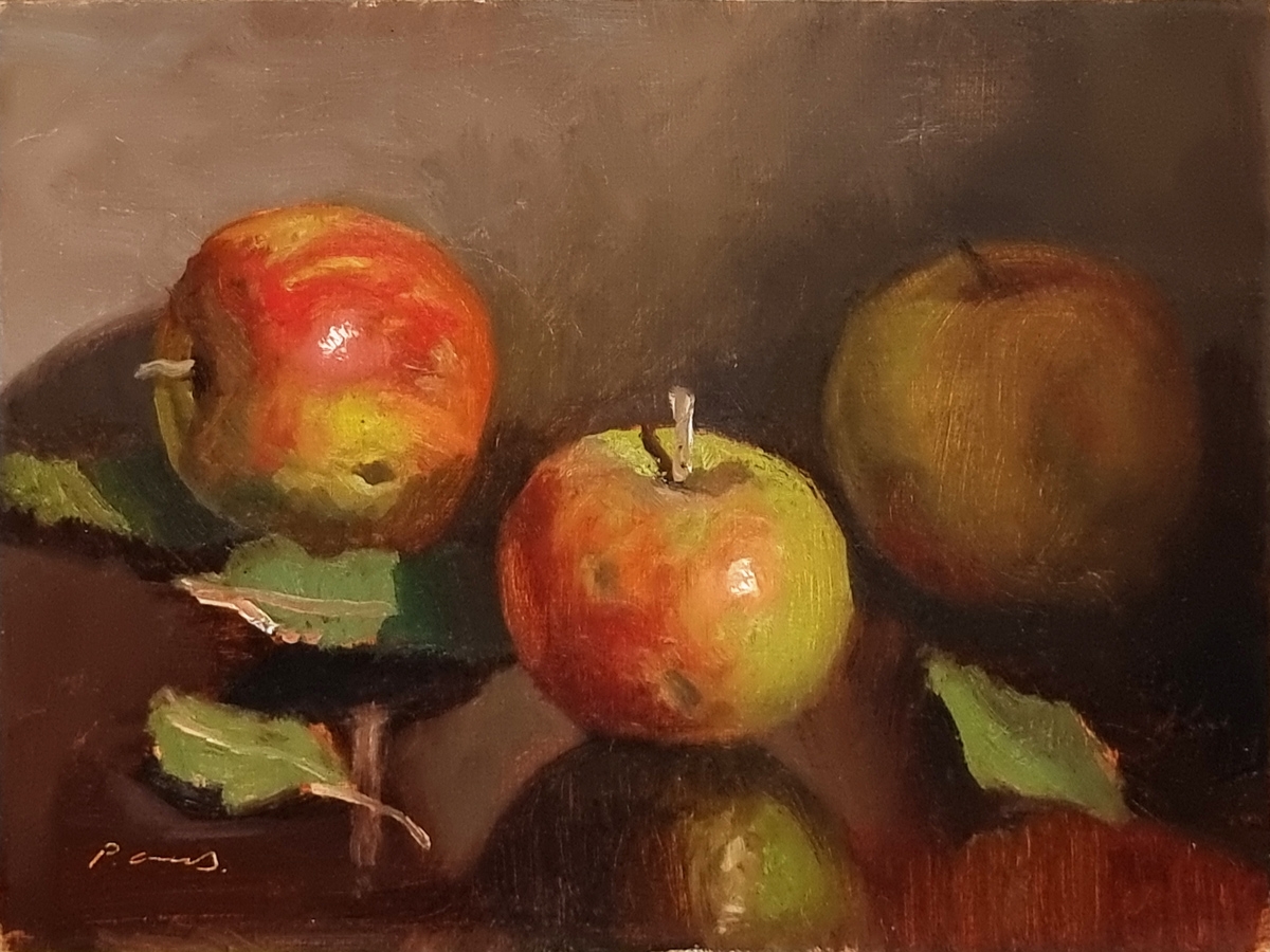 Peinture : 3 Pommes 