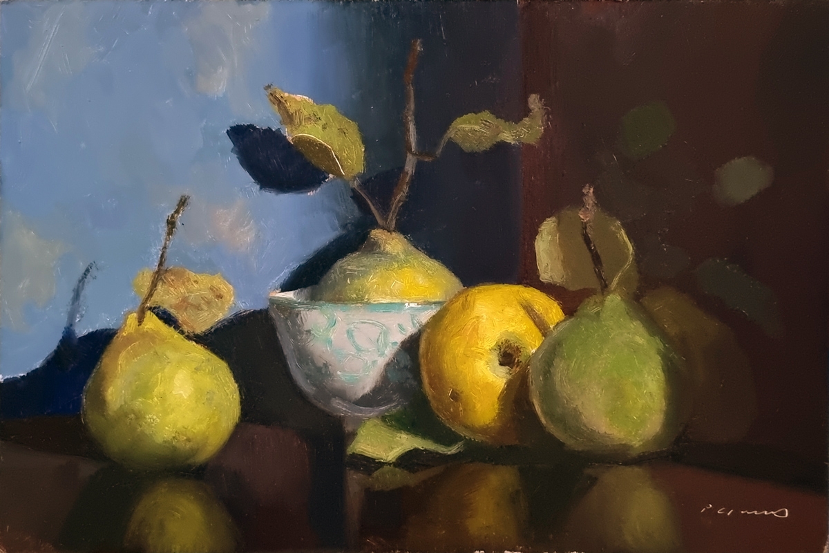 Peinture : Coings et Bol 