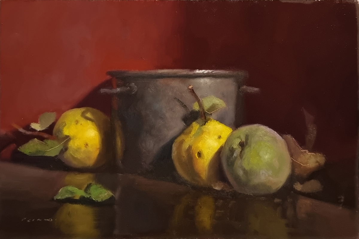 Peinture : Coings et Casserole 