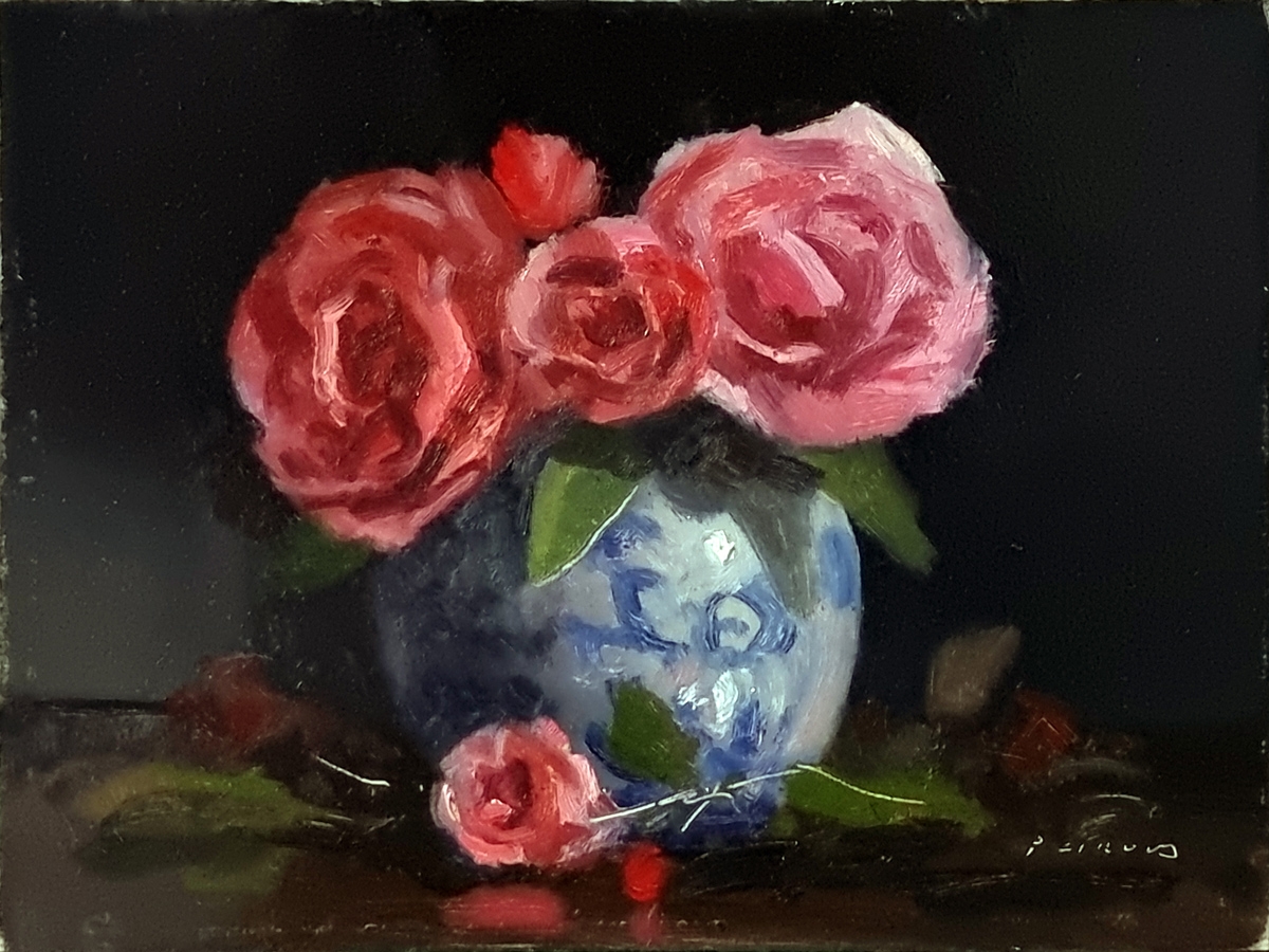 Peinture : Roses d'Octobre