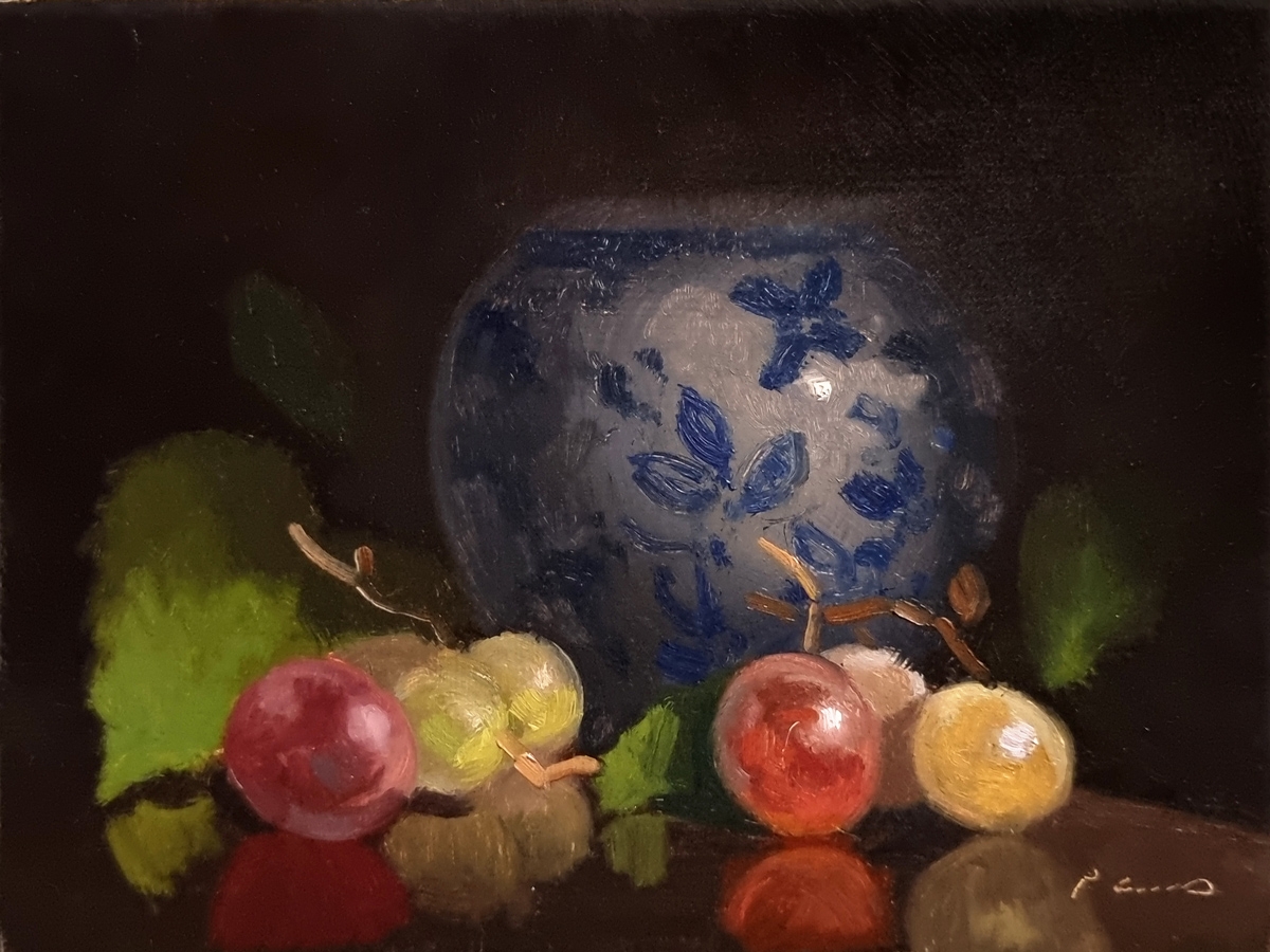 Peinture : Raisins 