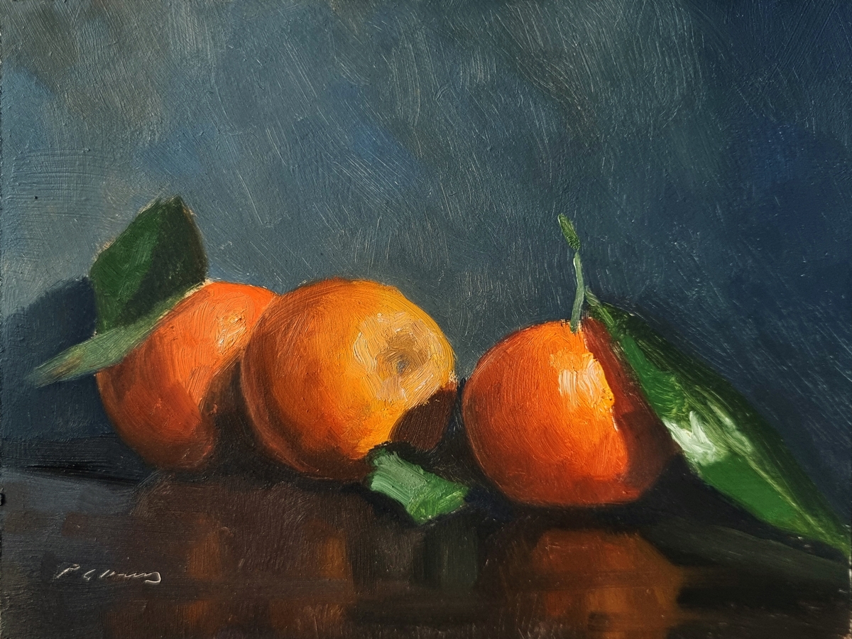 Peinture : 3 Clémentines 
