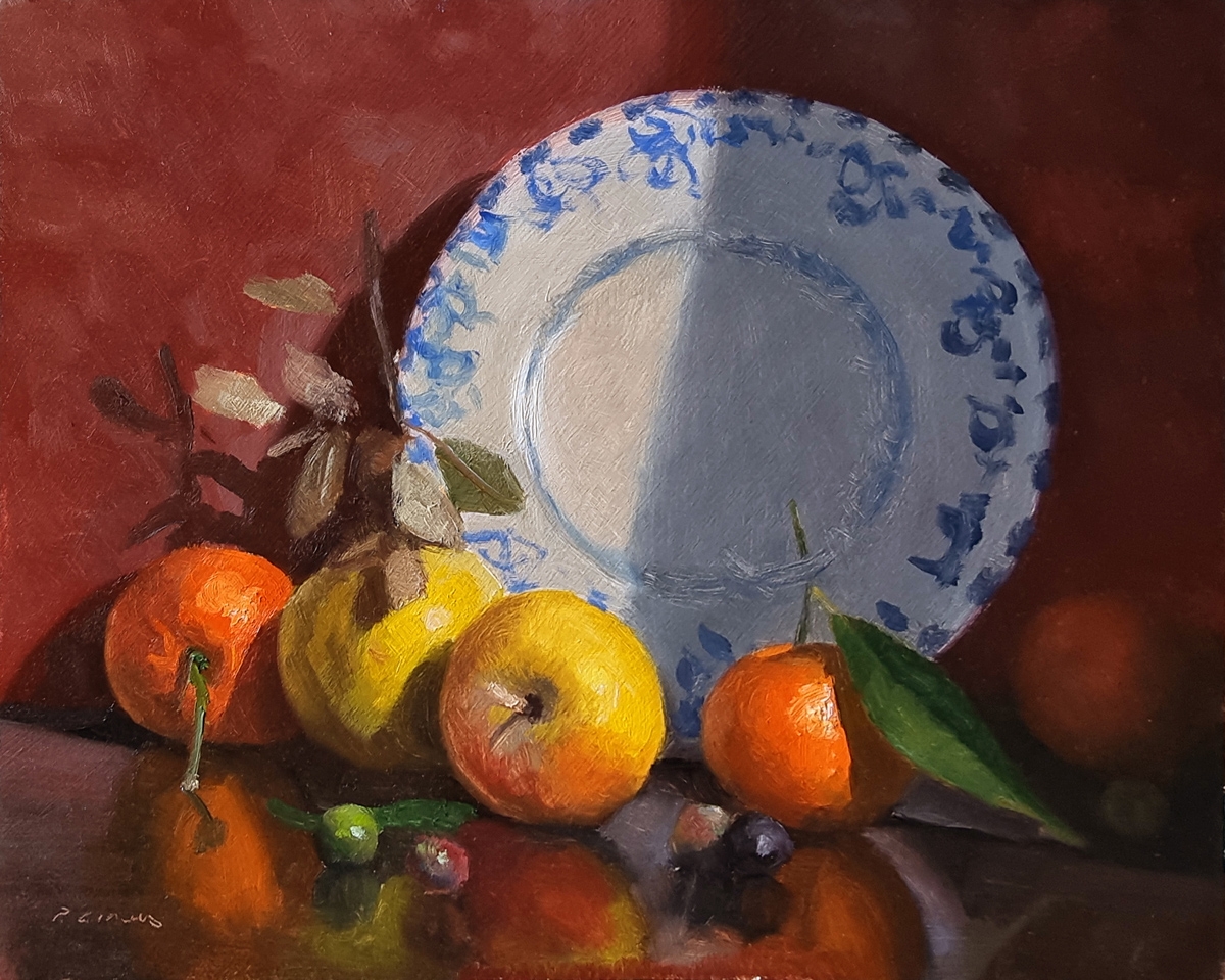Peinture : Clémentines sur le Buffet 