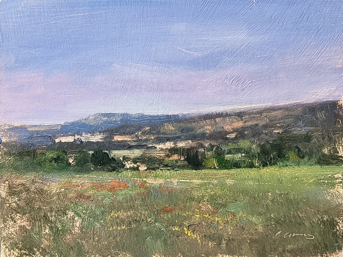 Peinture : Le Luberon vers Lacoste 