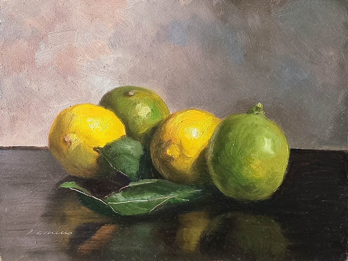 Peinture : Citrons