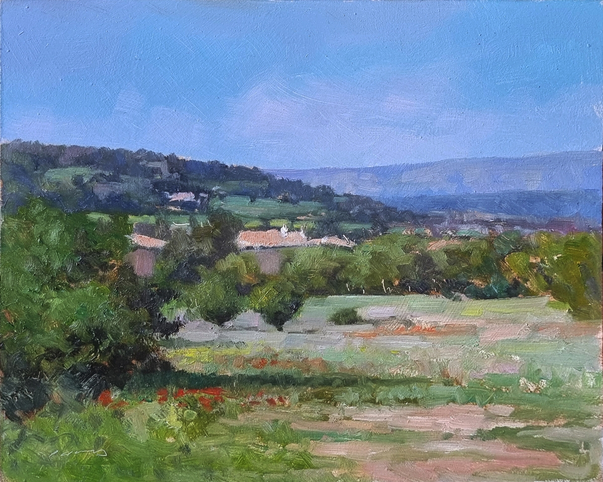Peinture : Le Luberon vers Apt 