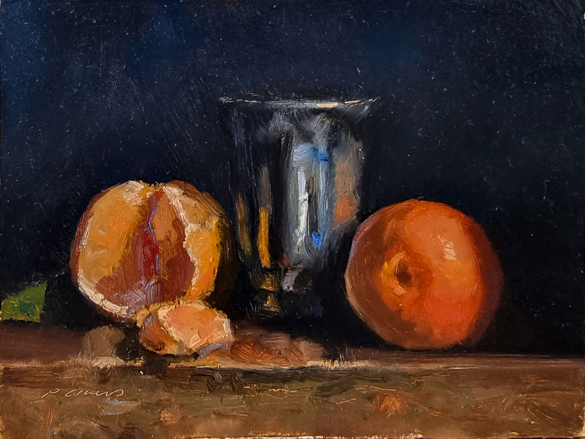 Peinture : Clémentines et Gobelet Peinture : Clémentines et Gobelet