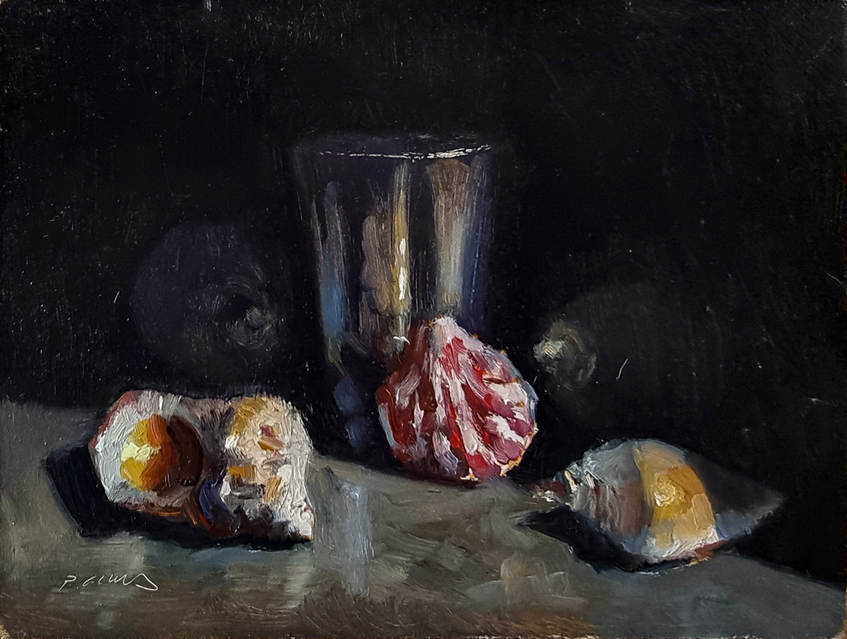 Peinture : Coquillages et Gobelet 
