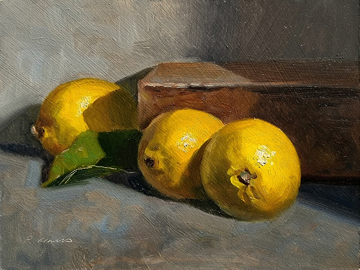 Peinture : 3 Citrons de Menton 