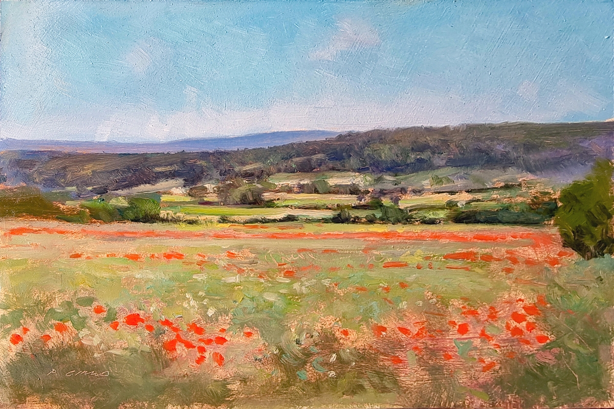 Peinture : Le Luberon vers Roussillon Peinture : Le Luberon vers Roussillon