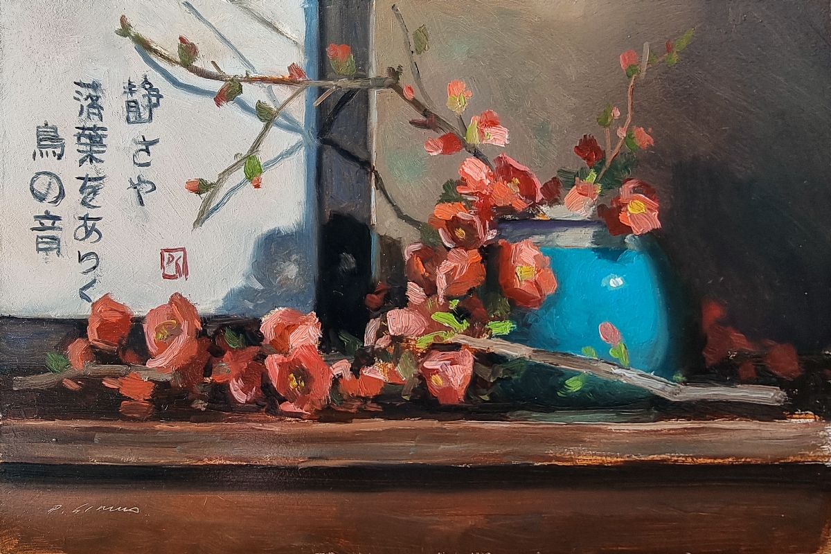 Peinture : Pommier du Japon 
