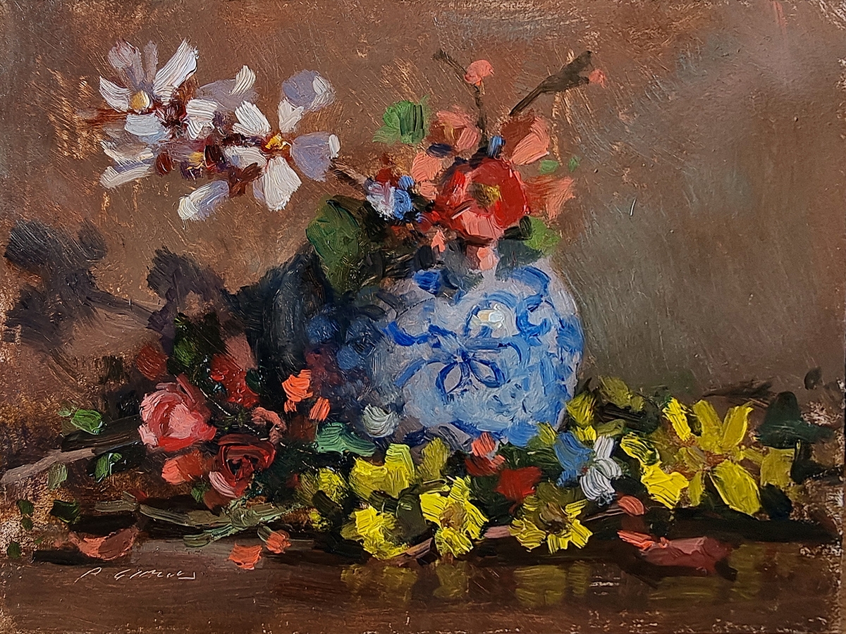 Peinture : Fleurs de Printemps