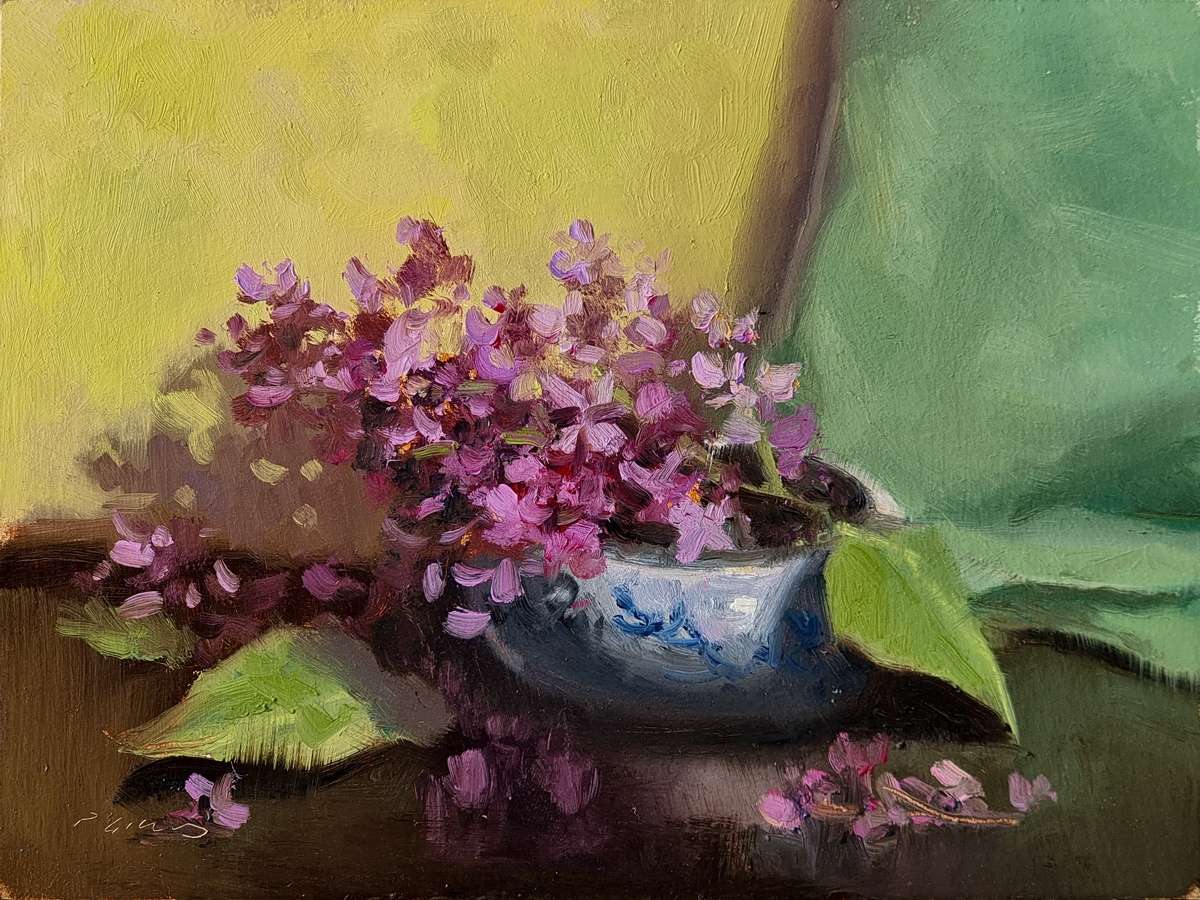 Peinture : Bouquet de Lilas 