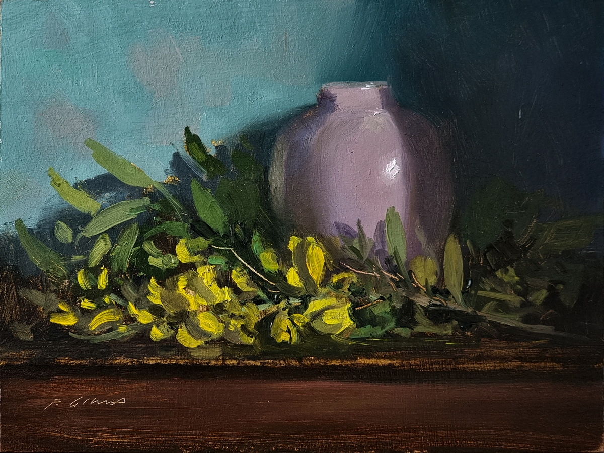 Peinture : Cytises et Vase