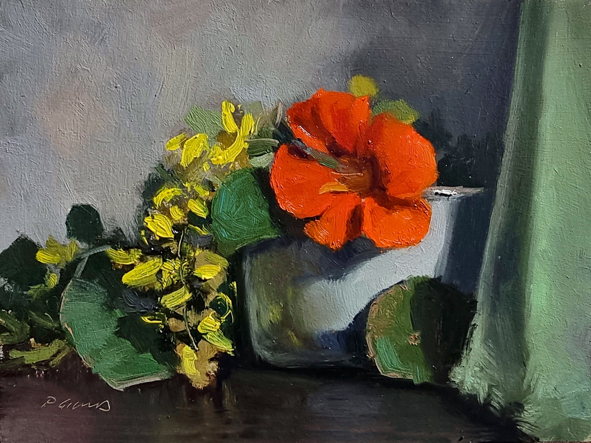Peinture : Cytises et Capucine 