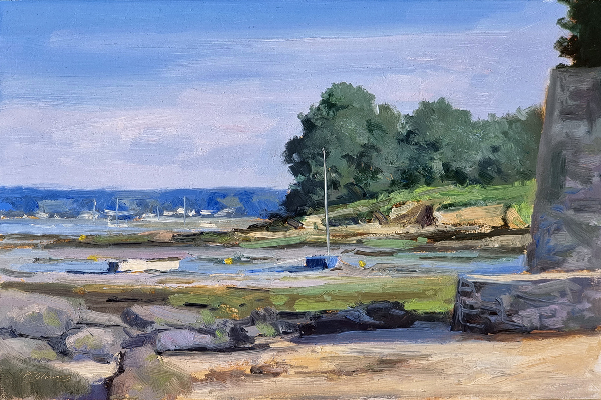 Peinture : Plage de Mousterian - Morbihan