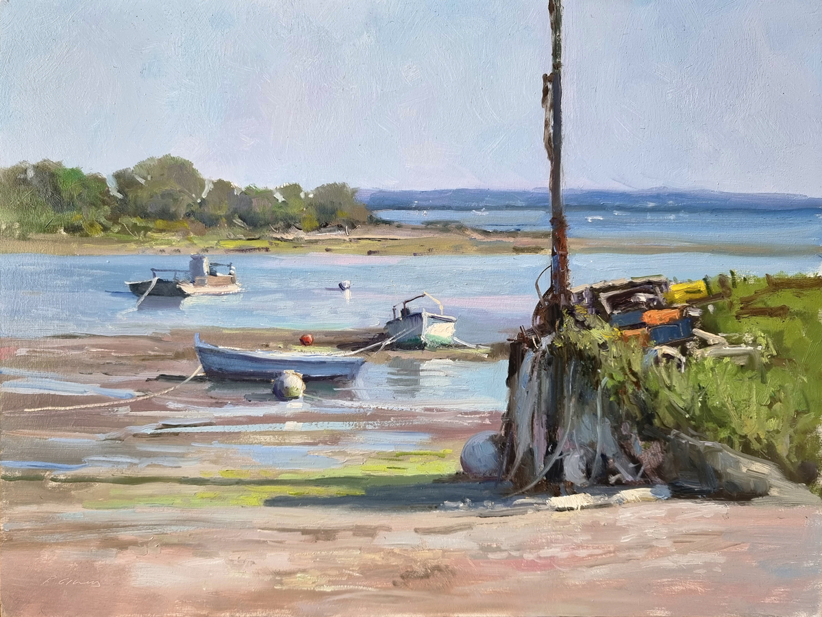 Peinture : Marée Basse à Séné 