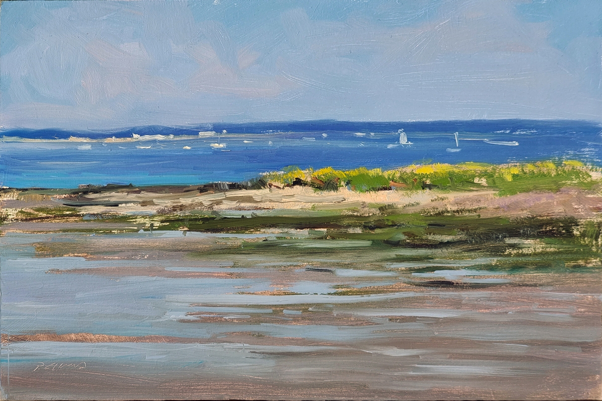 Peinture : Plage de Penvins (Morbihan)