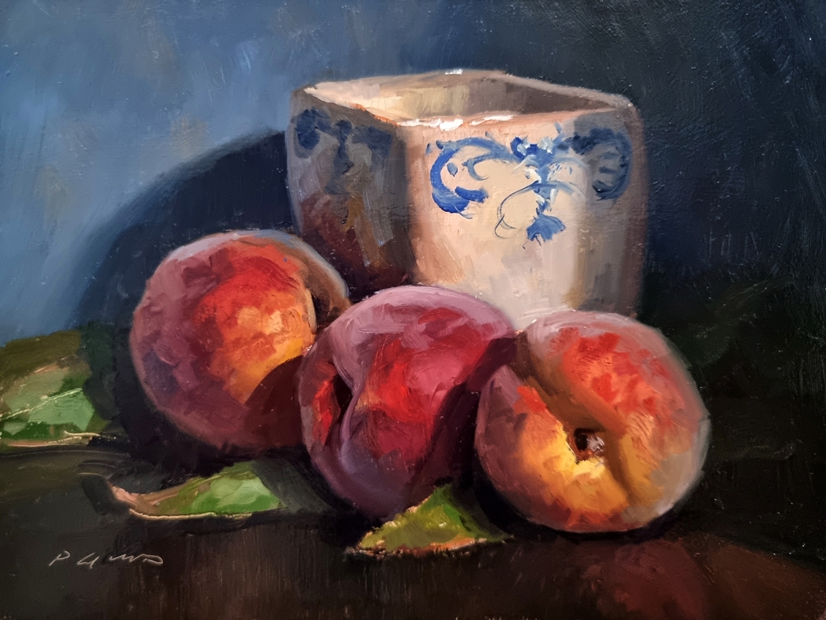 Peinture : 3 Pêches 