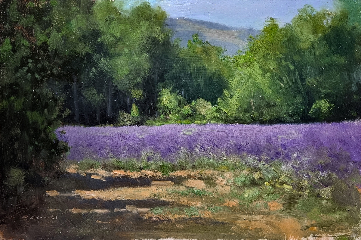 Peinture : Lavande Champs des Puys 