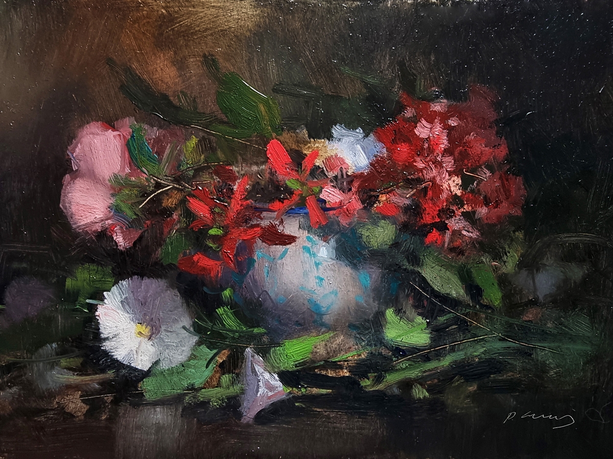 Peinture : Tasse et Fleurs 