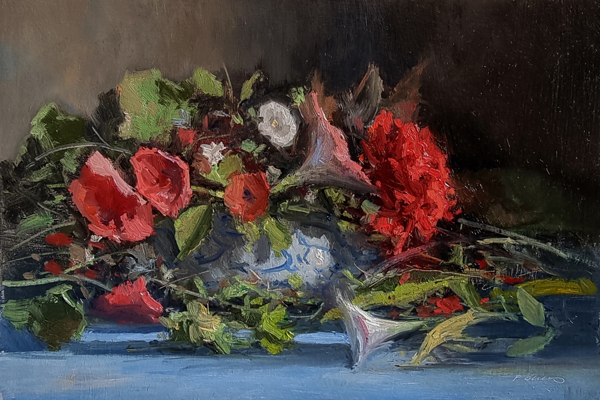 Peinture : Fleurs de Septembre 