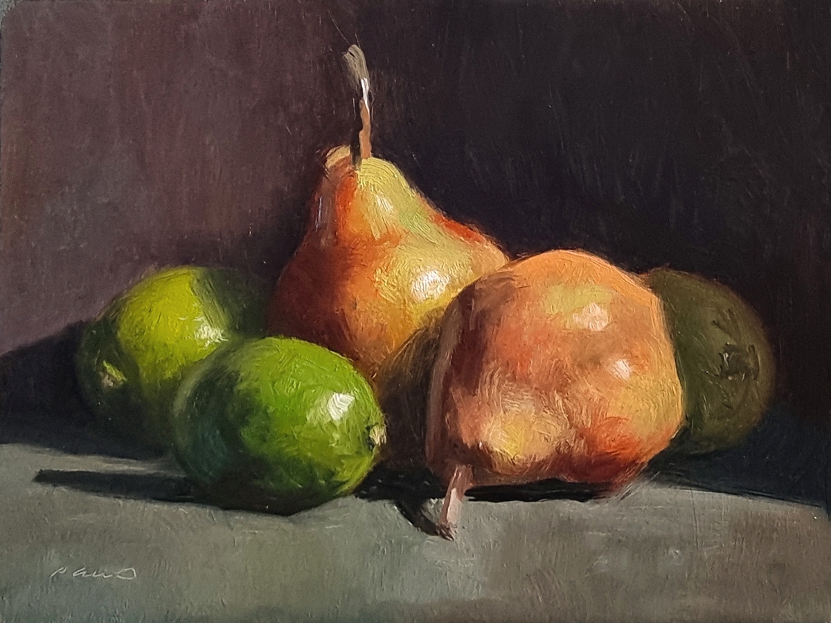 Peinture : Poires et Citrons